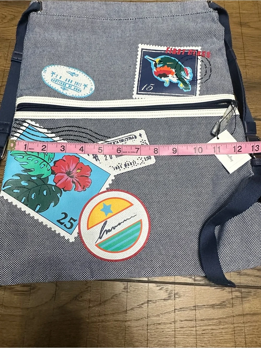 Vera Bradley Beach Backsack Postage Stamp Rare NWT